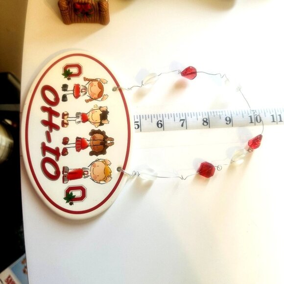 The Ohio State University OH-IO Kid Spellout Wall Art Hanging Plaque 7"x10" - Picture 6 of 7